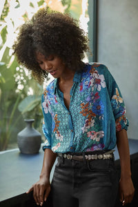 Johnny Was The Audrey Button Up Shirt - Dewflower C11526-7- Pre-Order September Delivery