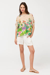 Johnny Was Bluet Drawcord Sleeve Blouse - Thoria C14626-5