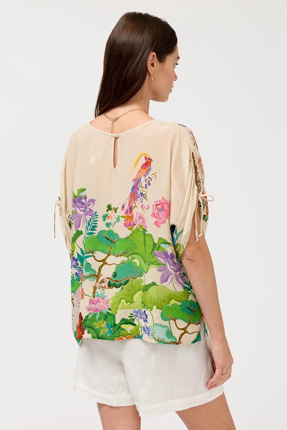 Johnny Was Bluet Drawcord Sleeve Blouse - Thoria C14626-5
