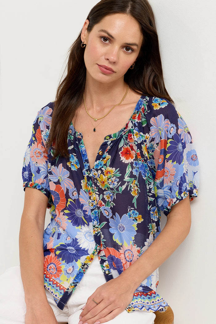 Johnny Was Margot Short Sleeve Blouse - Tiana C19526-5
