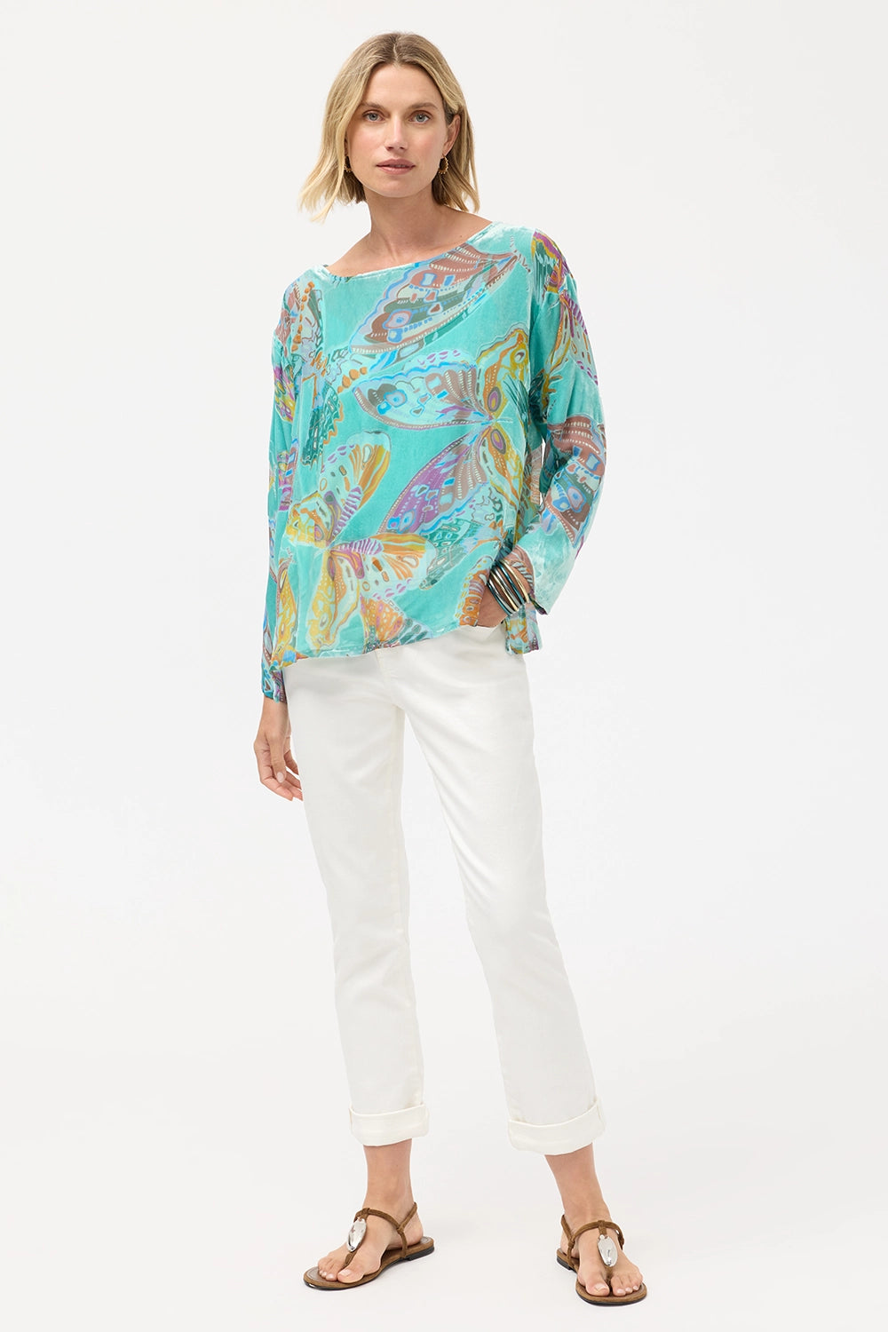 Johnny Was Leo Blouse- Ofelia Burnout (Slip) C19825-E