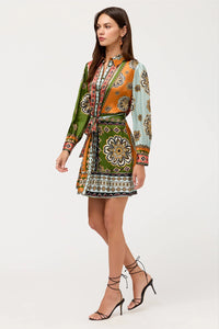 Johnny Was V-Neck Velour Dress - Virelle C33326-8 - Pre-Order October Delivery