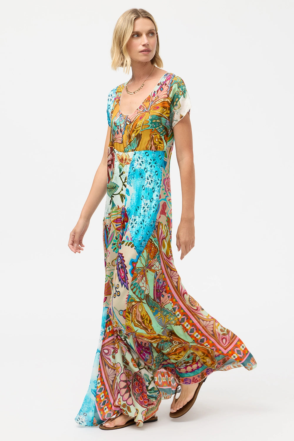 Johnny Was Patchwork Dress (Slip) - Gillian Mix C37825-E