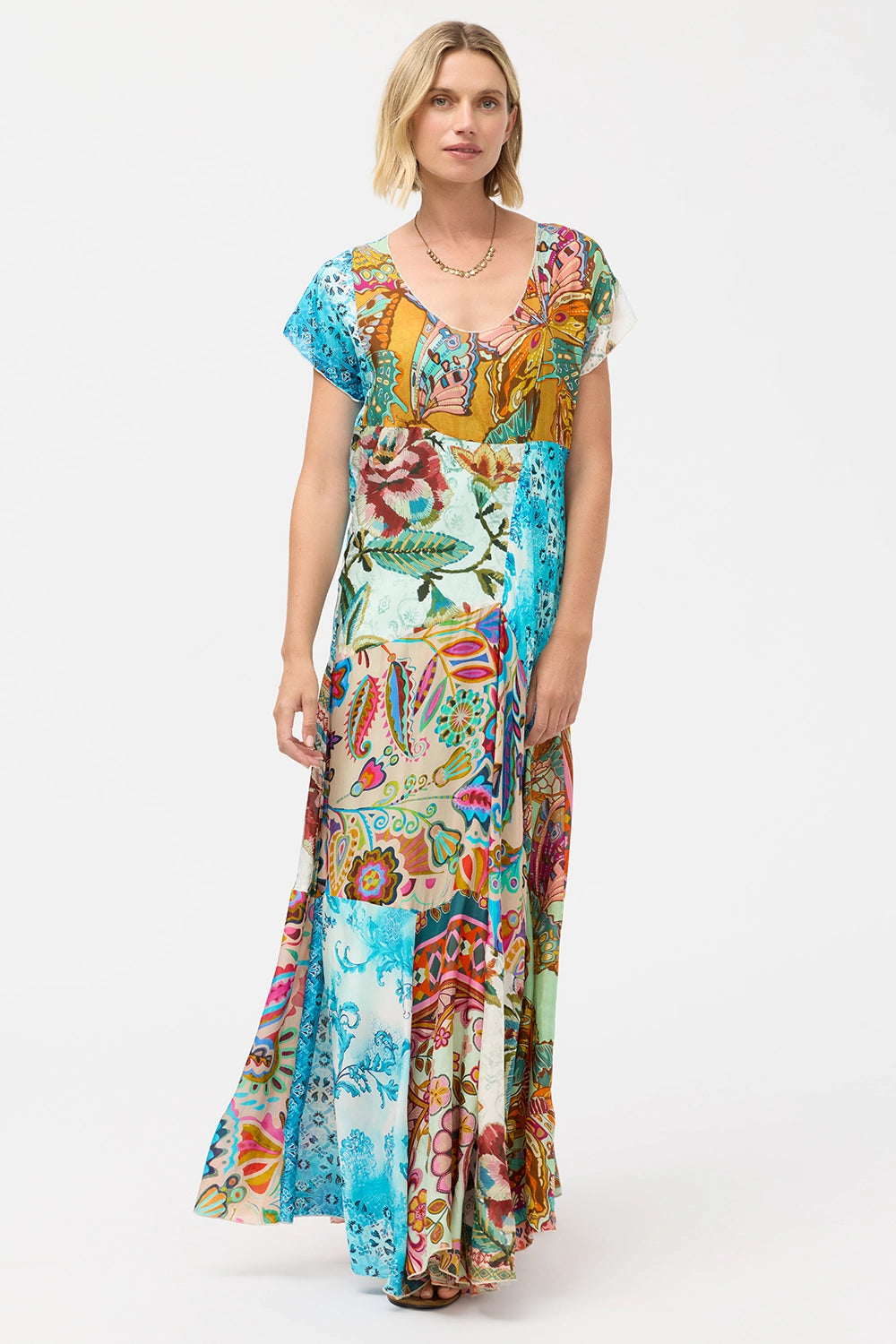 Johnny Was Patchwork Dress (Slip) - Gillian Mix C37825-E