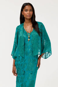 Johnny Was Mertina Burnout Bolero - Clyde Satin Burnout C41026-7