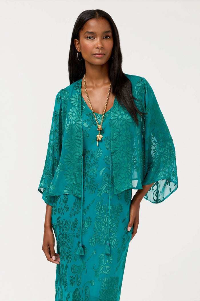 Johnny Was Mertina Burnout Bolero - Clyde Satin Burnout C41026-7- Pre-Order September Delivery