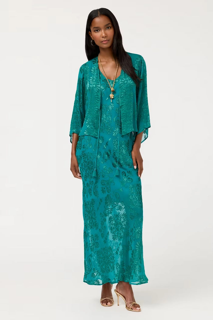 Johnny Was Mertina Burnout Bolero - Clyde Satin Burnout C41026-7- Pre-Order September Delivery