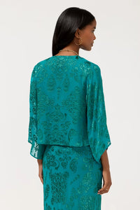 Johnny Was Mertina Burnout Bolero - Clyde Satin Burnout C41026-7
