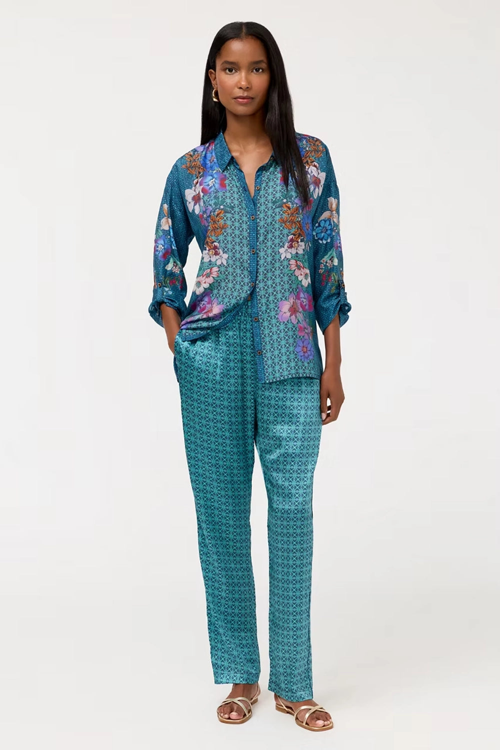Johnny Was Kanni Pant - Dewflower C62826-7- Pre-Order September Delivery