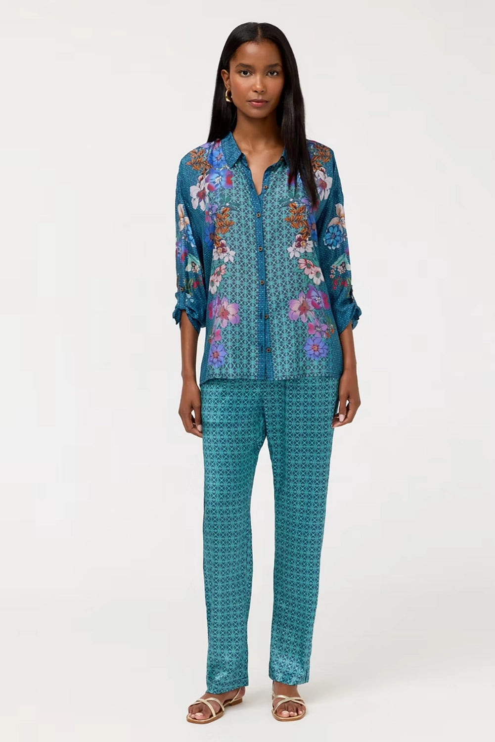 Johnny Was Kanni Pant - Dewflower C62826-7- Pre-Order September Delivery
