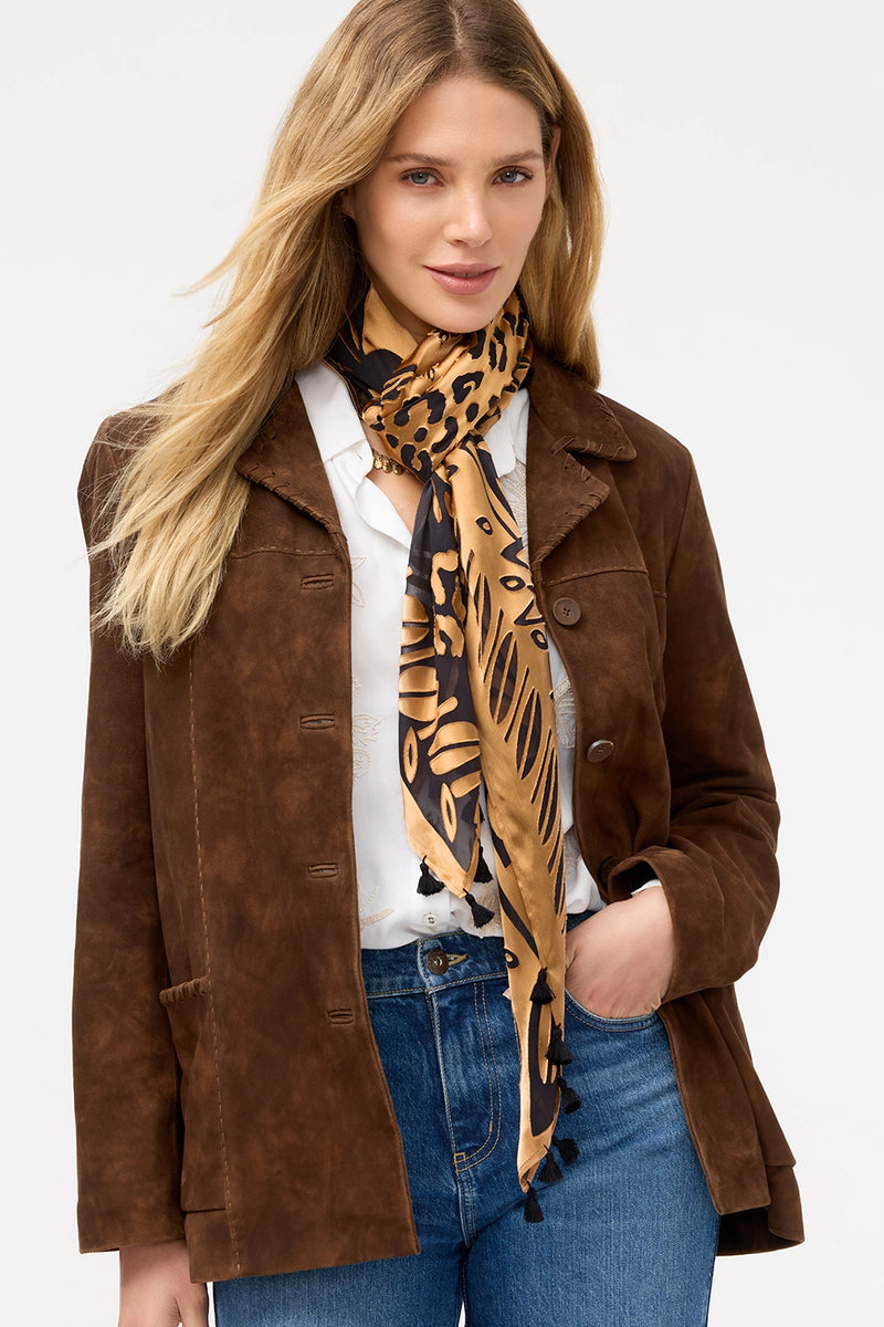 Johnny Was Silk Burnout Scarf - Lola C95925-O - Pre-Order December Delivery