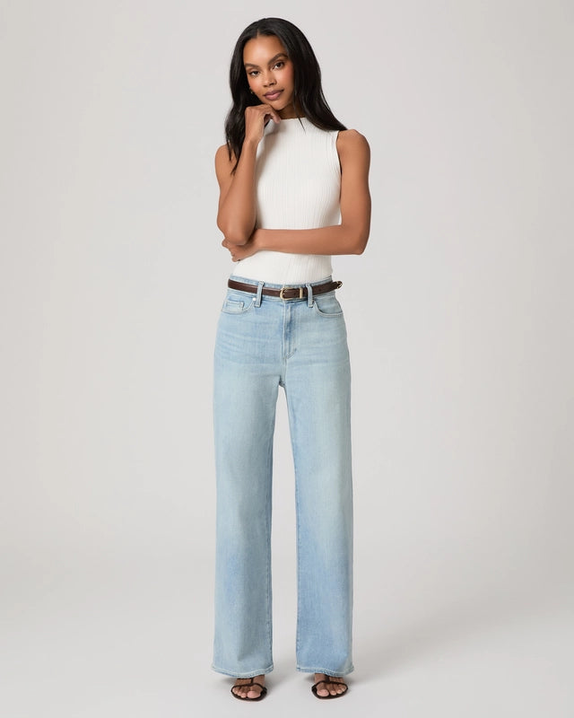 Paige Anessa 31 inch wide leg jean in Coliseum