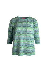 N.O.K Patterned Jumper with 7/8th Sleeve Ella