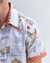 John Lennon Short Sleeve Shirt  Mind Games in Putty Jlw1118