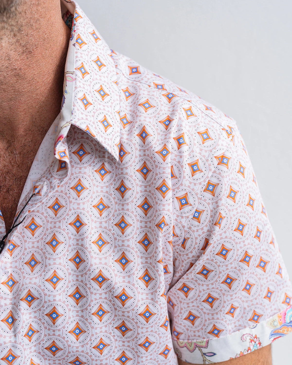 John Lennon Spalding Short Sleeve Shirt Ecru Jlw1131