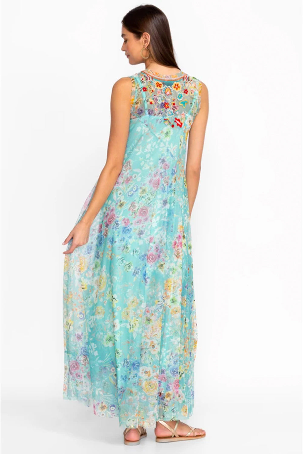 Johnny Was Forever Flower Mesh Dress (Slip) B36523-4