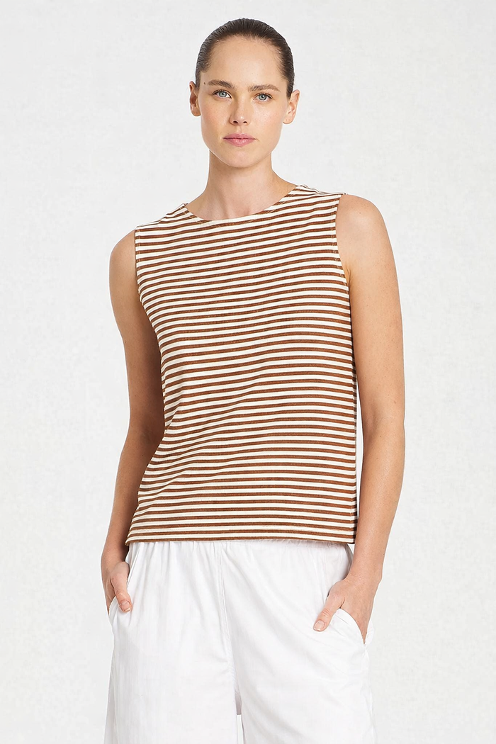 Mela Purdie Palazzo Shell in Saddle/White F538 284