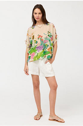 Johnny Was Bluet Drawcord Sleeve Blouse - Thoria C14626-5