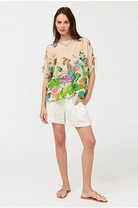 Johnny Was Bluet Drawcord Sleeve Blouse - Thoria C14626-5