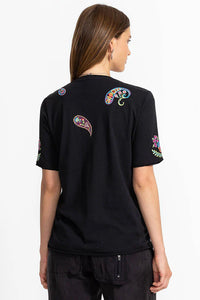 Johnny Was Raw Hem V-Neck Tee - Karime J14325-6