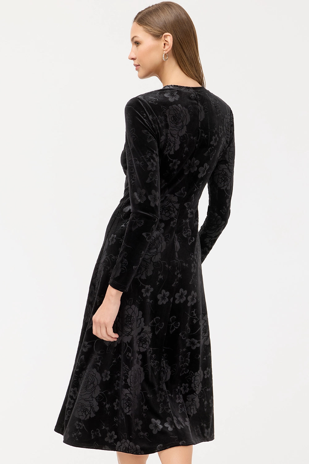 Johnny Was Embossed Stretch Velvet Dress J30525-O - Pre-Order December Delivery