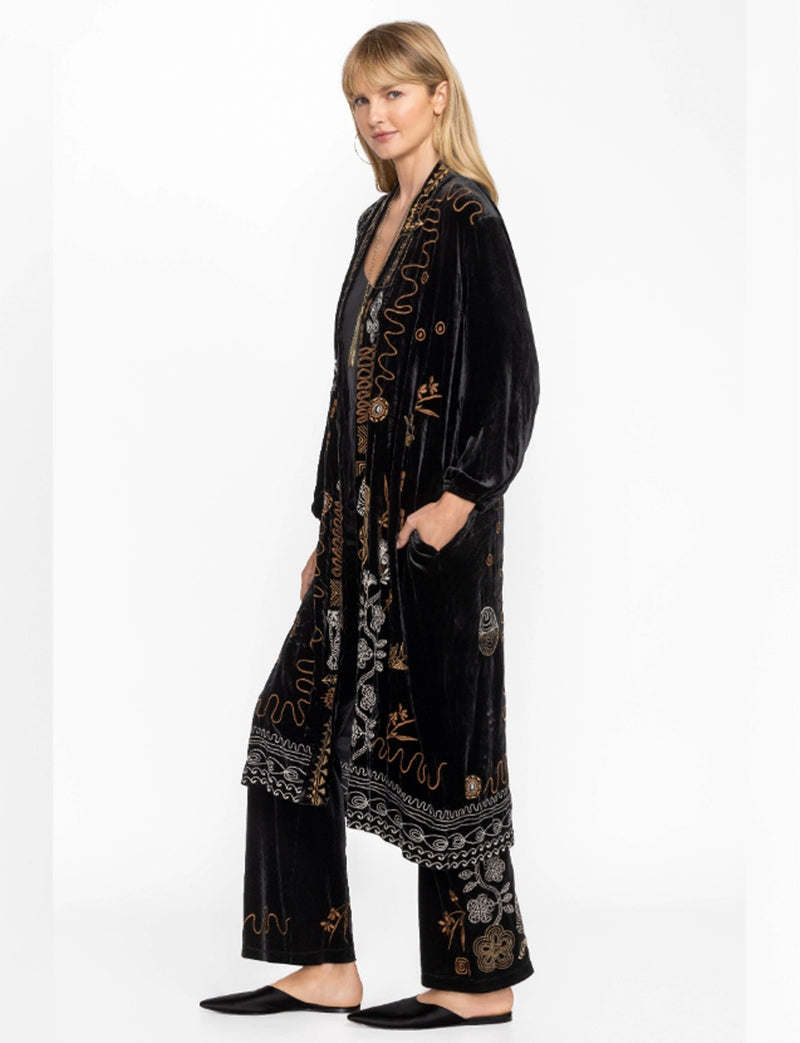 Johnny Was Velvet Bishop Sleeve Kimono Coat - Jenai J41524-8