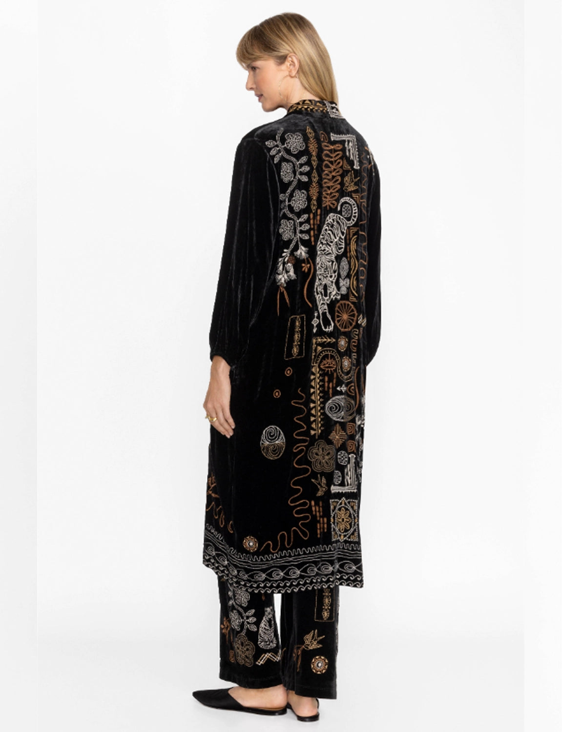 Johnny Was Velvet Bishop Sleeve Kimono Coat - Jenai J41524-8 - Pre-Order Mid October Delivery