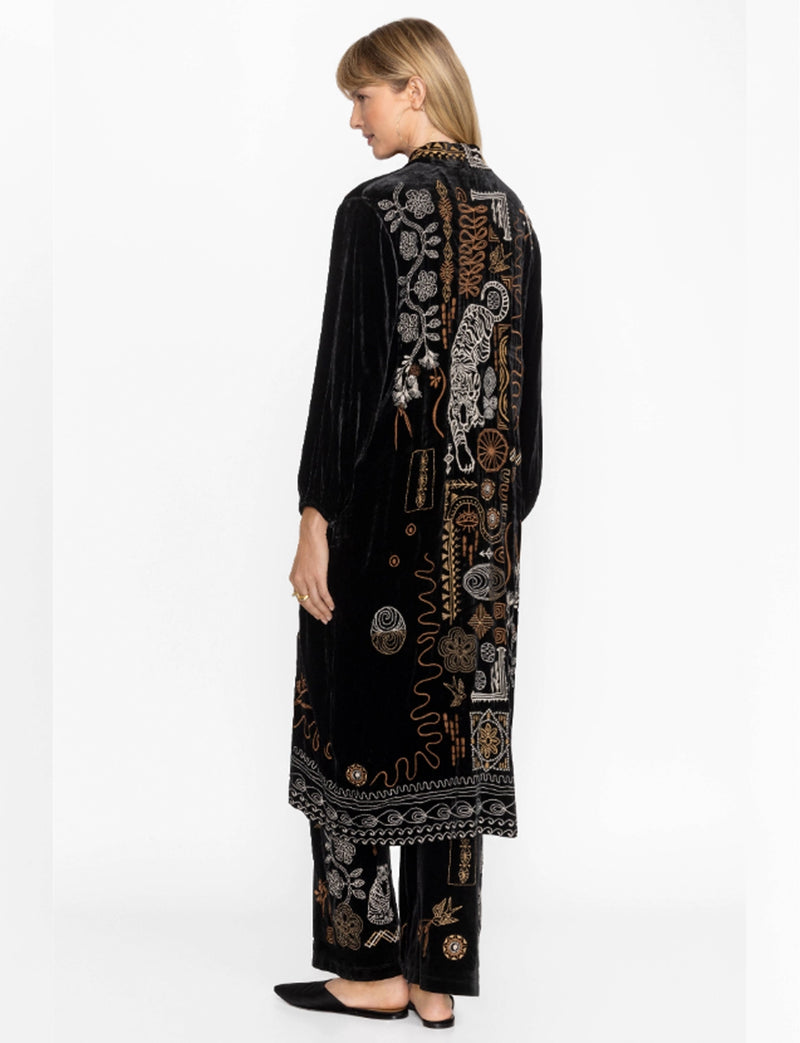 Johnny Was Velvet Bishop Sleeve Kimono Coat - Jenai J41524-8