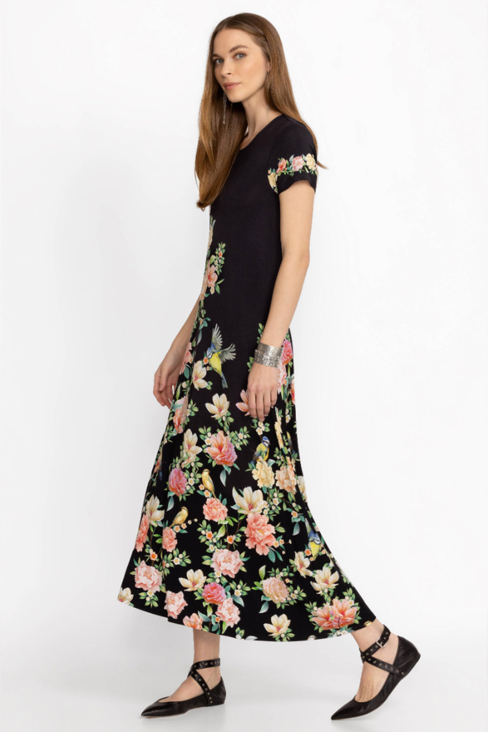 Paisely Floral Tiered Cotton Belted Maxi Shirtdress – Baci Fashion
