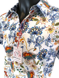 John Lennon Ascot Short Sleeve Shirt White JLW9040