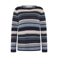 Mansted Mathilde Eco Stripe Crew in Grey
