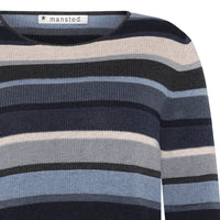 Mansted Mathilde Eco Stripe Crew in Grey