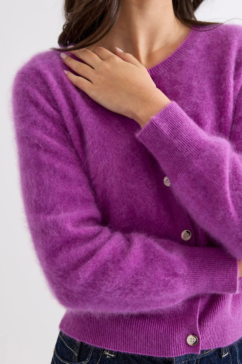 Mia Fratino Sierra Cardi in Electric Purple 25902