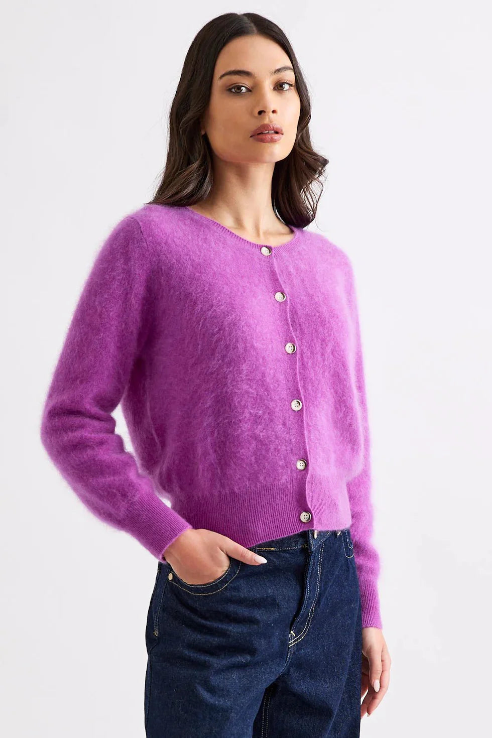 Mia Fratino Sierra Cardi in Electric Purple 25902
