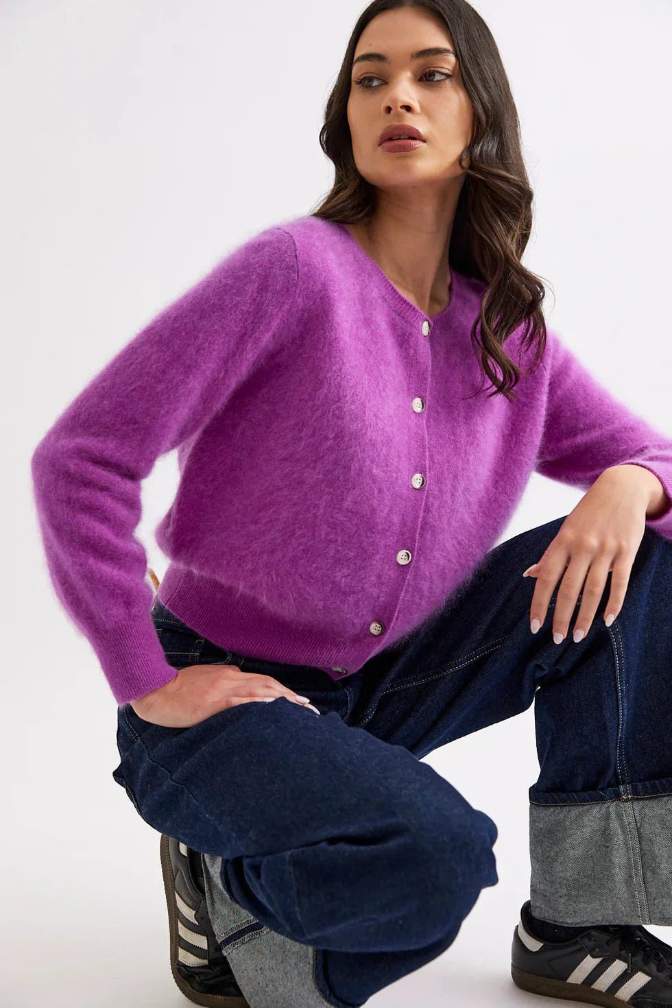 Mia Fratino Sierra Cardi in Electric Purple 25902