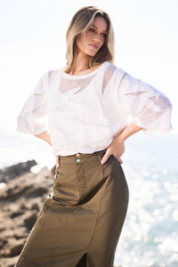 Monari High-Waisted Skirt in Olive 410828