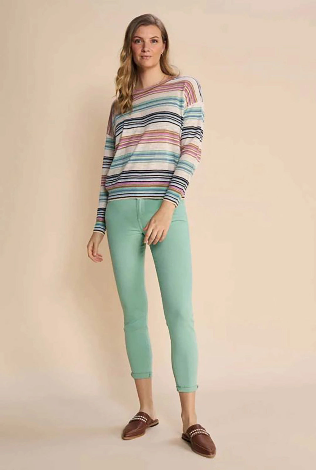 Mos Mosh Pitch Ls Linen Knit 158940