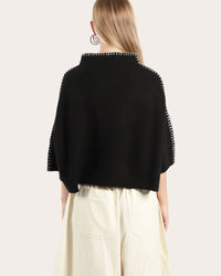 Moyuru Hasui Crop Knit in Black 253 311