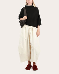 Moyuru Hasui Crop Knit in Black 253 311