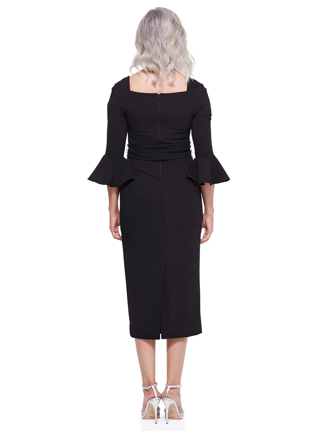 Trellis Lane Nancy Midi in Black TL1079