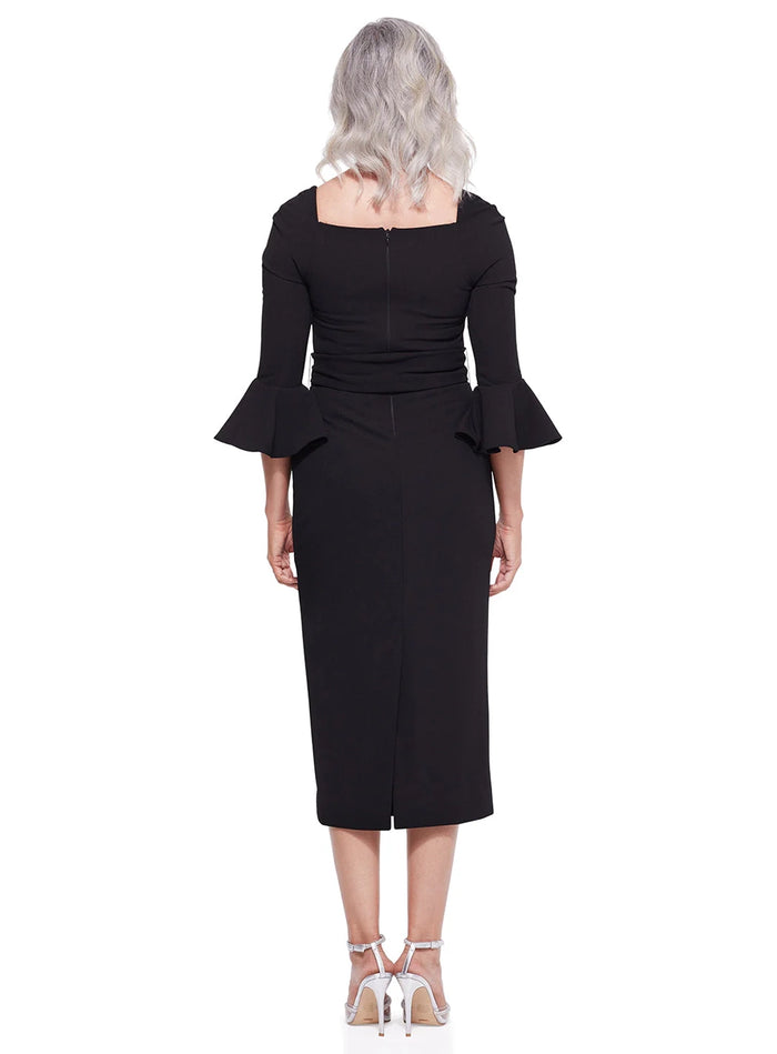 Trellis Lane Nancy Midi in Black TL1079