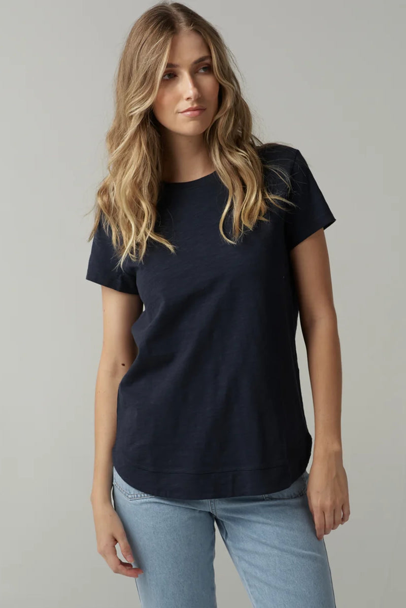 Goondiwindi Cloth +Paper+Scissors Shaped Hem Tee C13002