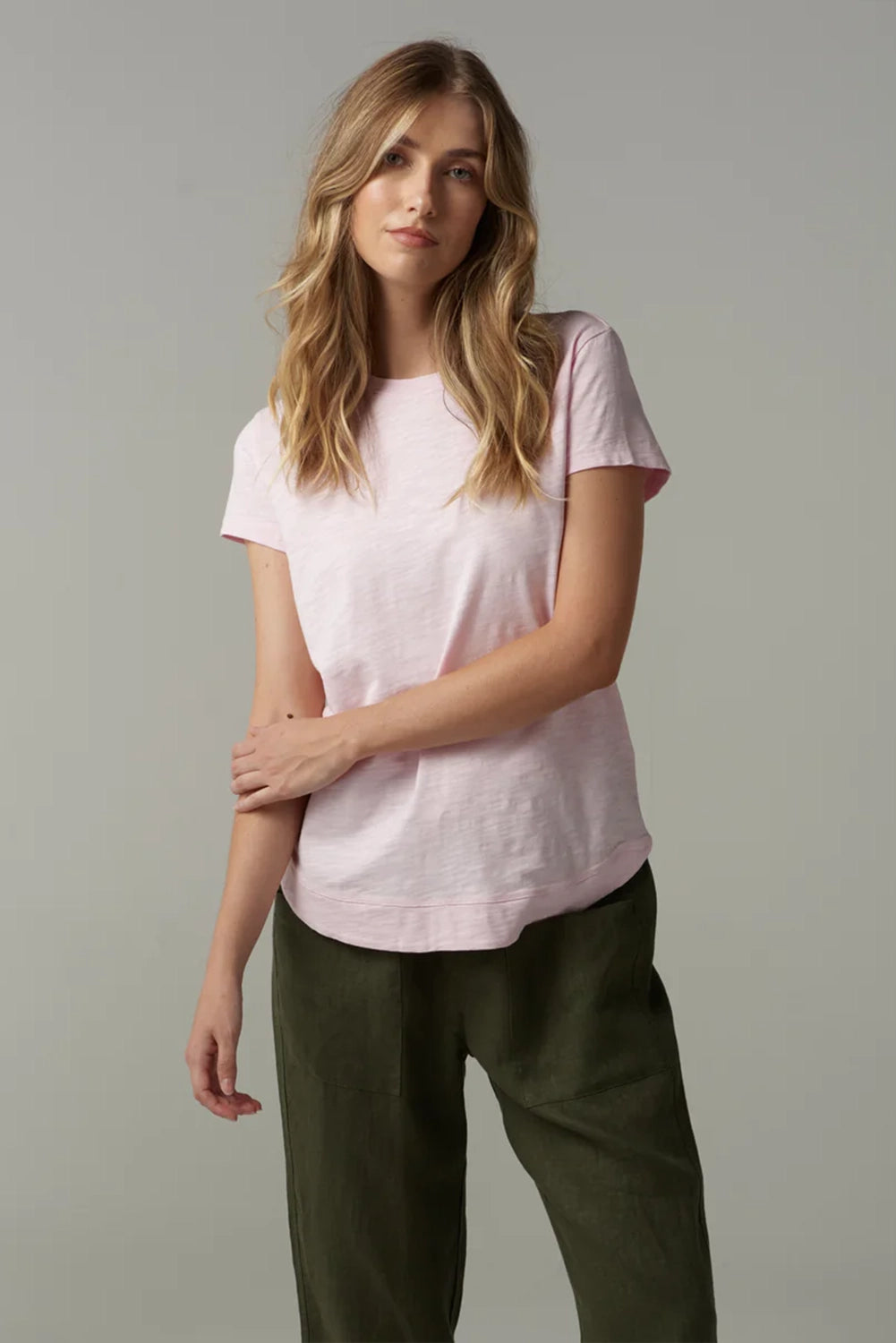 Goondiwindi Cloth +Paper+Scissors Shaped Hem Tee C13002