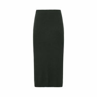 Mansted Ruth Rib Skirt in Dark Green