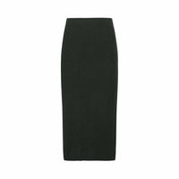 Mansted Ruth Rib Skirt in Dark Green