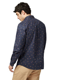 Ben Sherman Scattered Geo Print Brushed Twill Shirt in Indigo B0077833