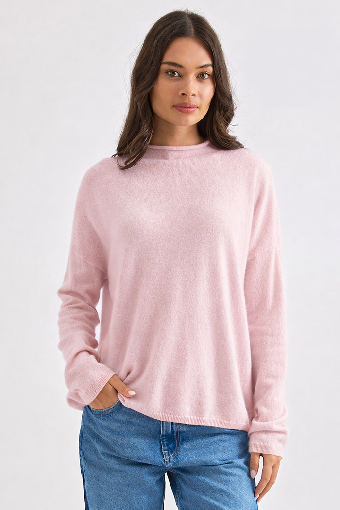 Mia Fratino Sloane Mockneck in Marshmellow 25006