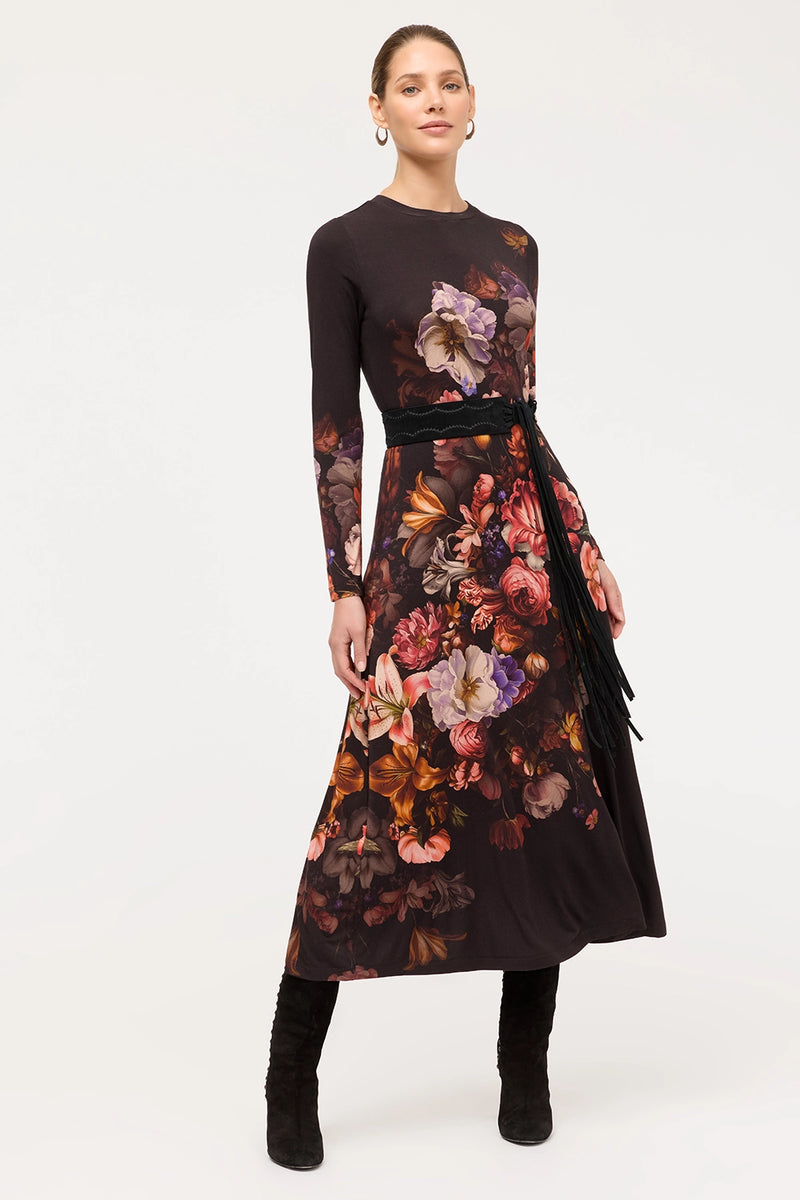 Johnny Was The Janie Favorite Long Sleeve Midi Dress- Beckett T30025-O - Pre-Order December Delivery