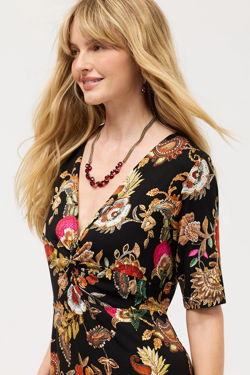 Johnny Was The Janie Favorite Twist Front Midi Swing Dress T39525-9