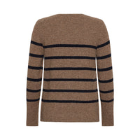 Mansted Zienna 100% Yak Stripe Knit in Mushroom